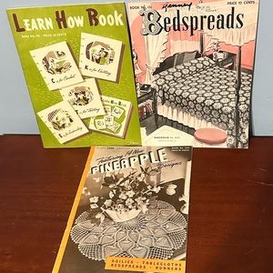 Spool Cotton Crochet Books 1940s Learn 170 Bedspreads 151 Pineapple Doilies 230